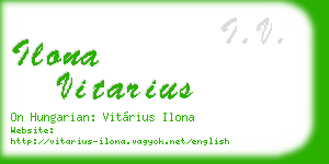 ilona vitarius business card